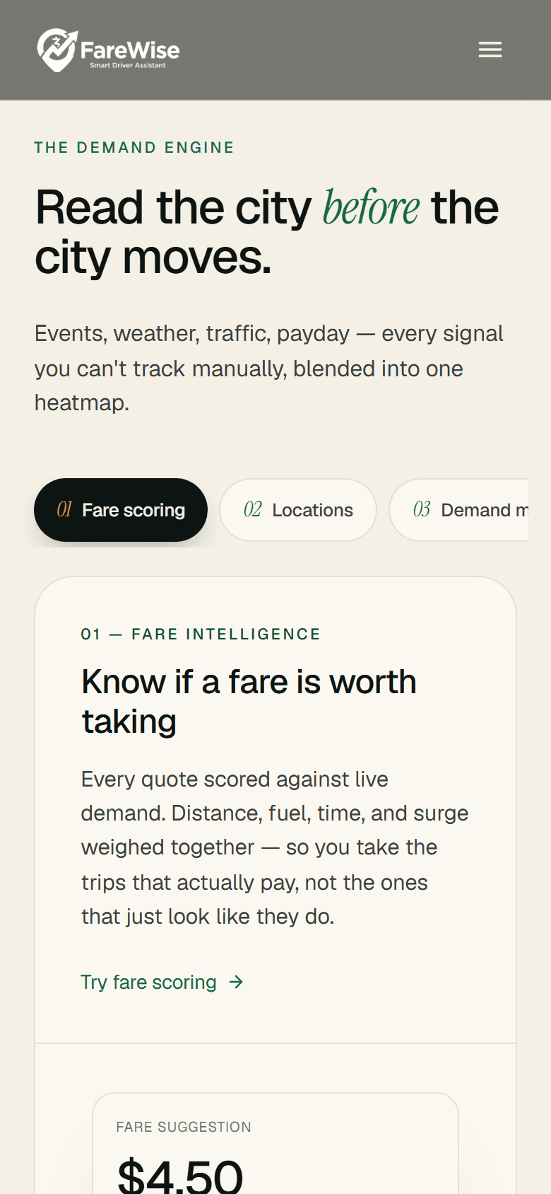 FareWise — Read the city before it moves