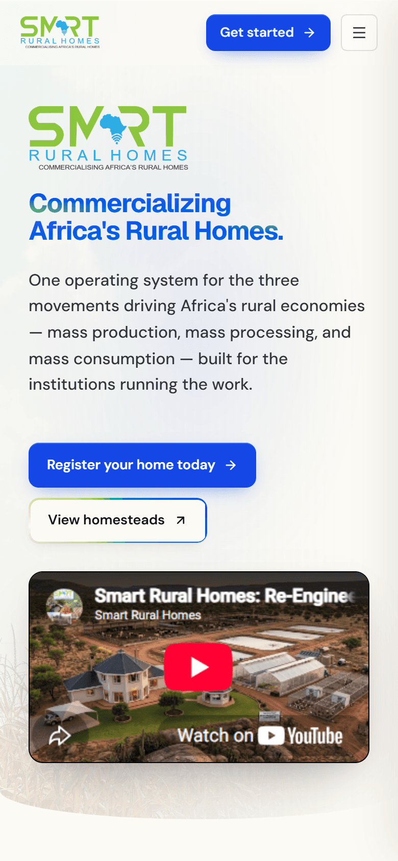 Smart Rural Homes — One operating system for the rural economy